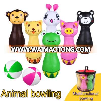 High quality Cartoon animals bowling balls set for Children